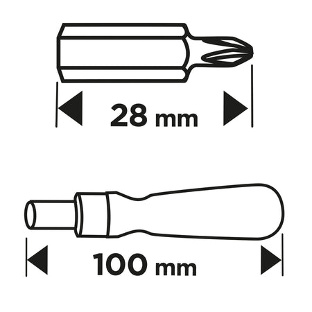 Sada presných bitov 28 mm s magnetickým držiakom 100 mm, 31 ks. od GRAPHITE nájdeš na naravis.sk