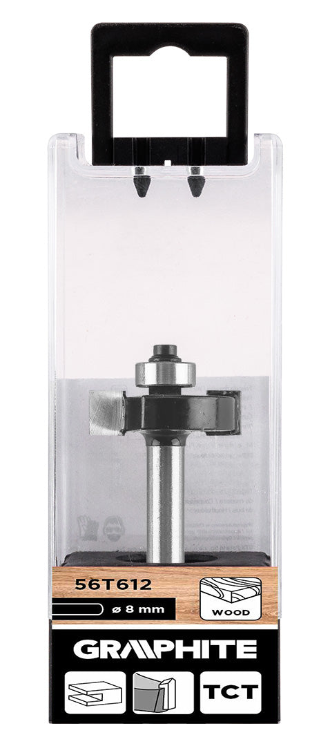Fréza na drevo s ložiskom, dekoratívna, widia, 32 x 10 mm, stopka 8 mm od GRAPHITE nájdeš na naravis.sk