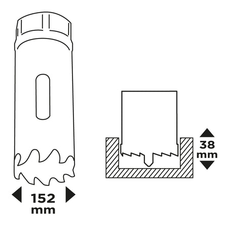 Bimetalová píla na diery 152 mm od GRAPHITE nájdeš na naravis.sk