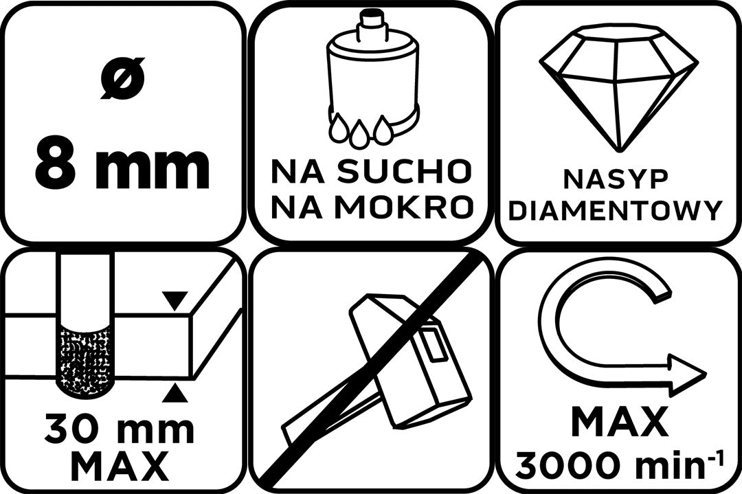 Diamantová píla na diery 8 mm od GRAPHITE nájdeš na naravis.sk