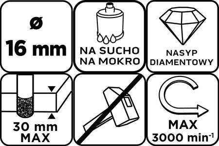 Diamantová píla na diery 16 mm od GRAPHITE nájdeš na naravis.sk