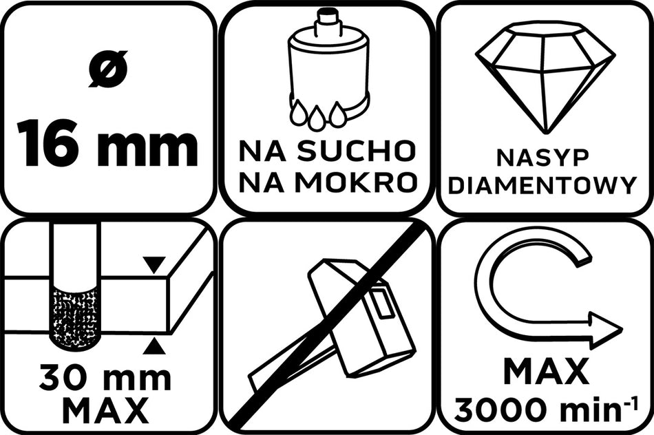 Diamantová píla na diery 16 mm od GRAPHITE nájdeš na naravis.sk