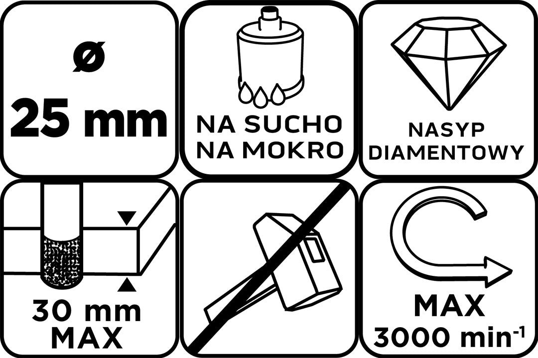 Diamantová píla na diery 25 mm od GRAPHITE nájdeš na naravis.sk