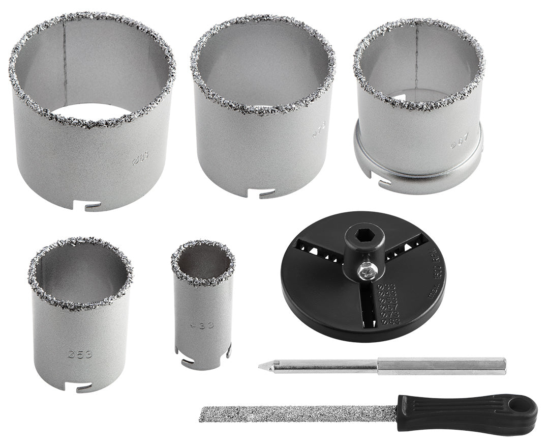Píly na diery z tvrdokovu 32-83 mm, sada 8 ks. od GRAPHITE nájdeš na naravis.sk