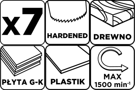 Píly na drevo 26 - 63 mm, h 25 mm tvrdené zuby, sada 7 ks. od GRAPHITE nájdeš na naravis.sk