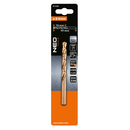 Vrták do kovu HSS-Co, 8,5 mm od NEO TOOLS nájdeš na naravis.sk