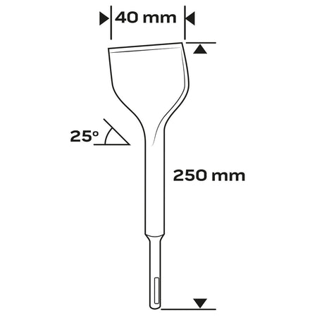 Sekáč SDS Plus 40 x 250 mm, 25 st. od NEO TOOLS nájdeš na naravis.sk