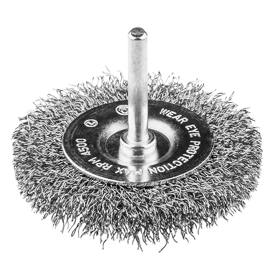 Drôtená kefa 50 mm, lisovaný drôt, INOX, so stopkou 6 mm od NEO TOOLS nájdeš na naravis.sk