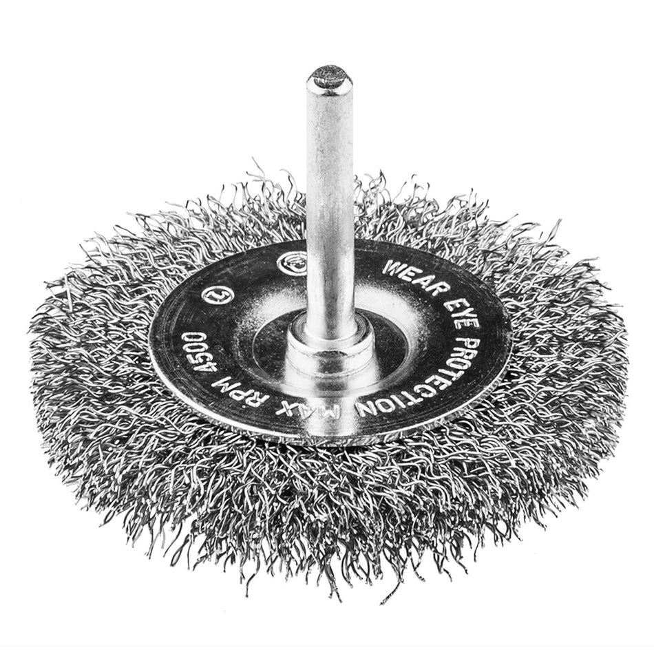 Drôtená kefa 50 mm, lisovaný drôt, INOX, so stopkou 6 mm od NEO TOOLS nájdeš na naravis.sk