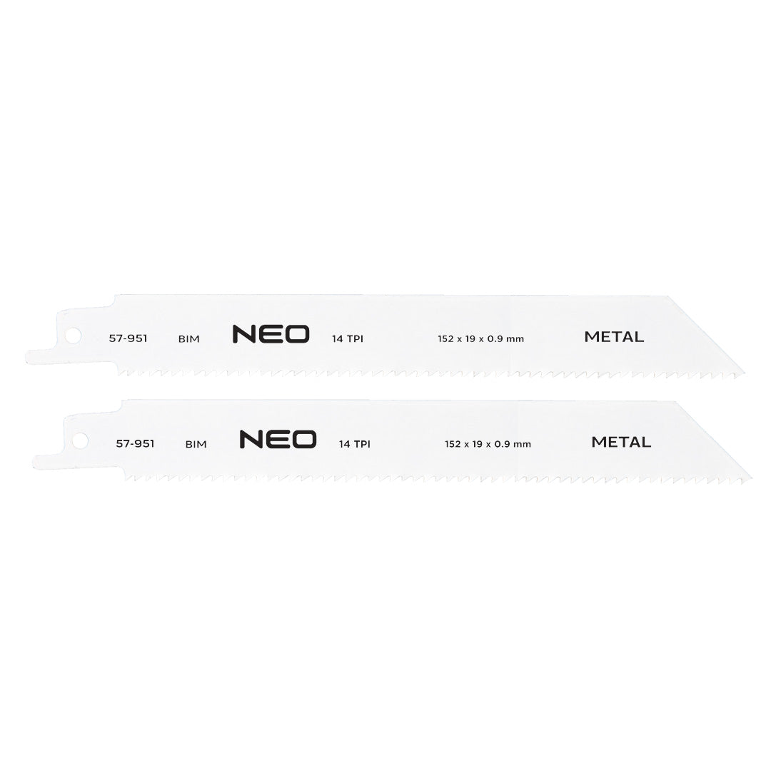 Šabľové pílové listy 152 x 19 x 0,9 mm, 14TPI, cpl. 2 ks. od NEO TOOLS nájdeš na naravis.sk