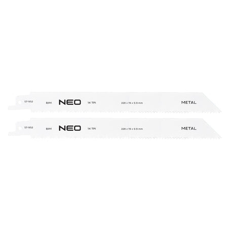 Šabľové pílové listy 228 x 19 x 0,9 mm, 14TPI, cpl. 2 ks. od NEO TOOLS nájdeš na naravis.sk