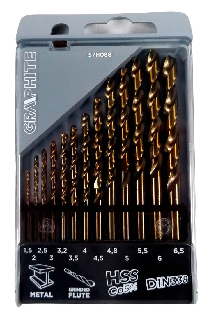 Vrták do kovu HSS-Co sada 1,5 - 6,5 mm, 13 ks od GRAPHITE nájdeš na naravis.sk