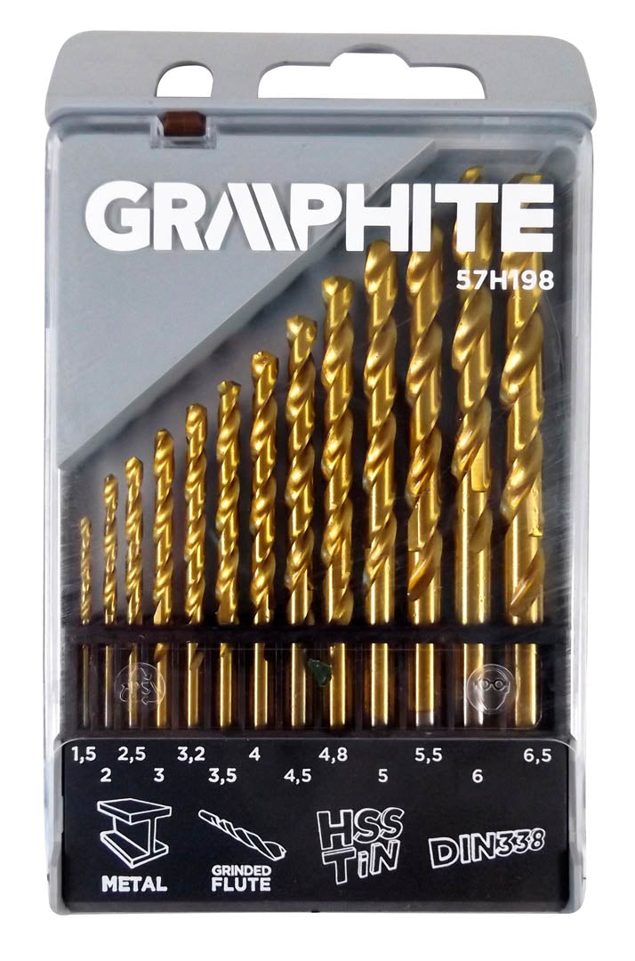 Vrták do kovu HSS-TiN sada 1,5 - 6,5 mm, 13 ks od GRAPHITE nájdeš na naravis.sk