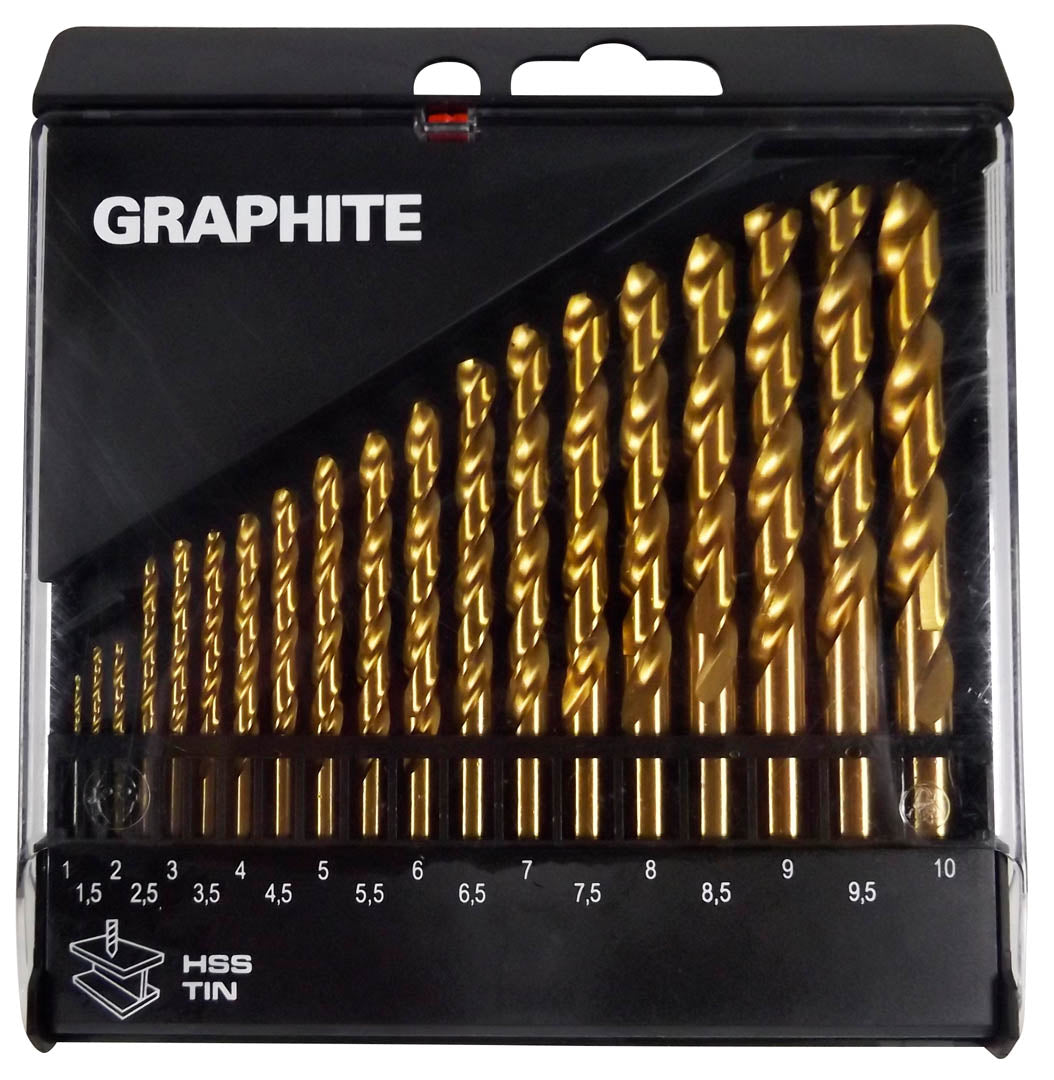 Vrtákdo kovu HSS-TiN sada 1,0 - 10,0 mm, 19 ks od GRAPHITE nájdeš na naravis.sk