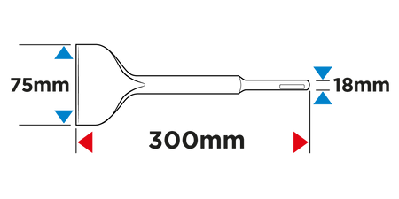 SDS Max plochý sekáč 75 x 300 mm od GRAPHITE nájdeš na naravis.sk