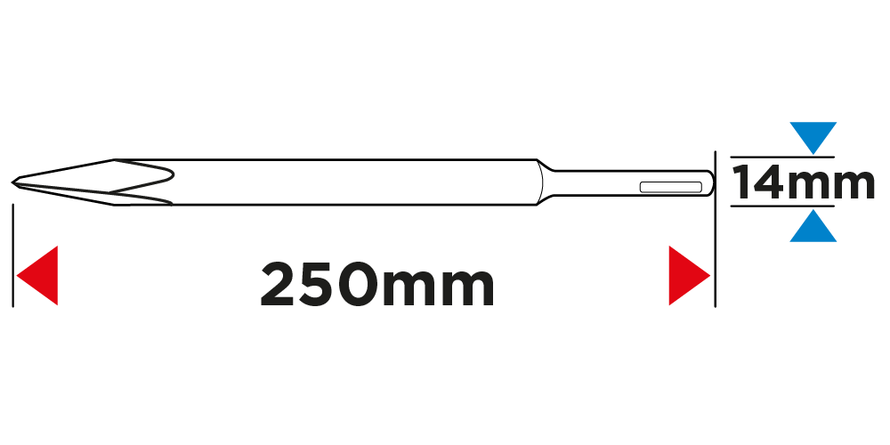 Sekáč SDS Plus s drážkou 14 x 250 mm od GRAPHITE nájdeš na naravis.sk