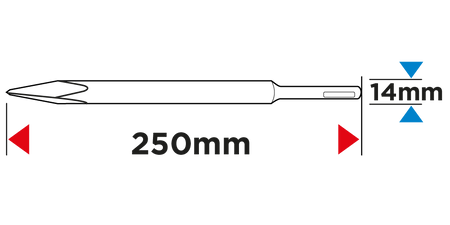 Sekáč SDS Plus s drážkou 14 x 250 mm od GRAPHITE nájdeš na naravis.sk
