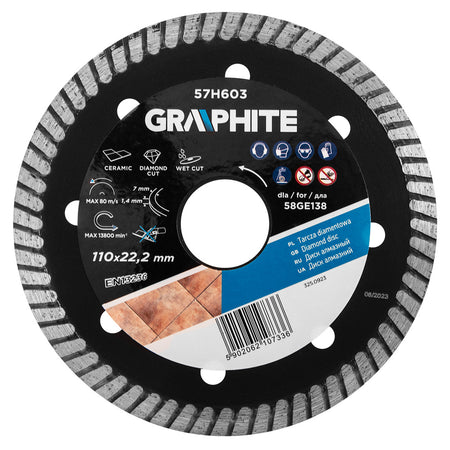 Diamantový rezný kotúč 110x22,2xmm pre 58GE138 od GRAPHITE nájdeš na naravis.sk