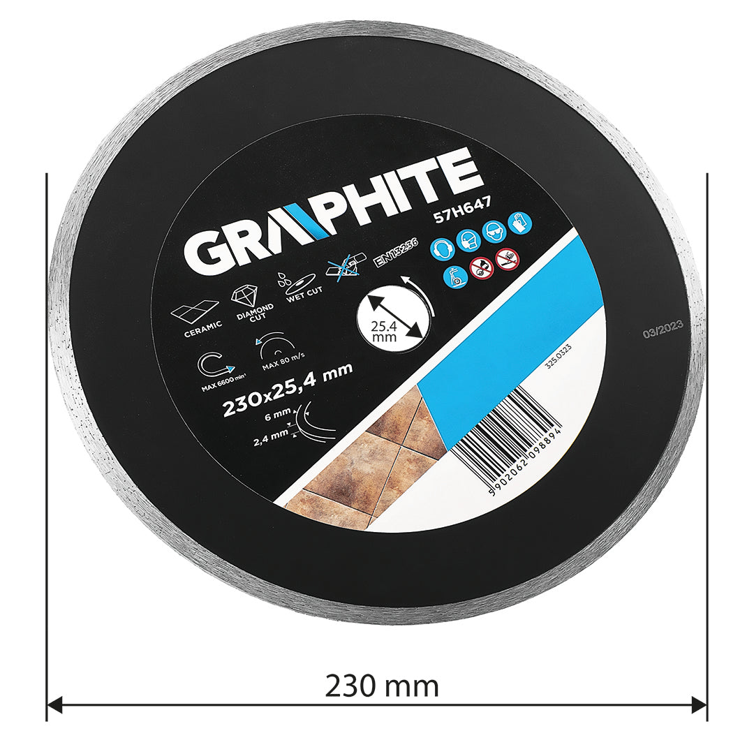 Diamantový kotúč 230 x 25,4 mm, pevný pre 59G891 od GRAPHITE nájdeš na naravis.sk