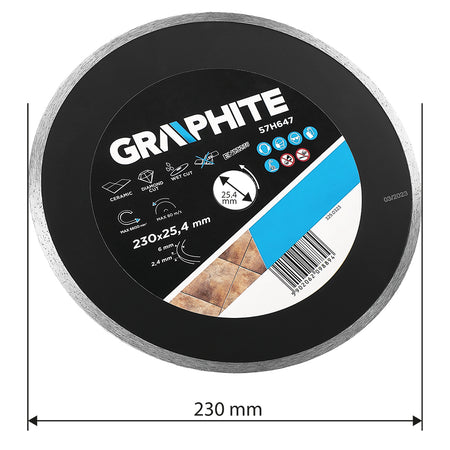 Diamantový kotúč 230 x 25,4 mm, pevný pre 59G891 od GRAPHITE nájdeš na naravis.sk