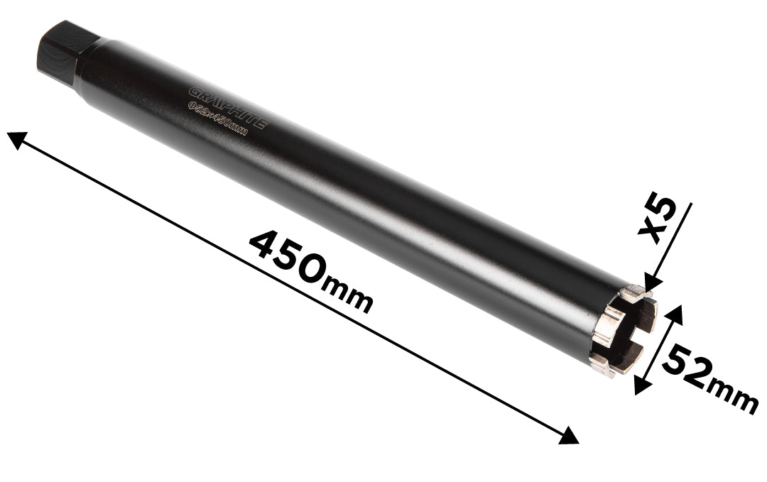 Diamantová vŕtacia píla 58G540 52 × 450 mm × 5T od GRAPHITE nájdeš na naravis.sk
