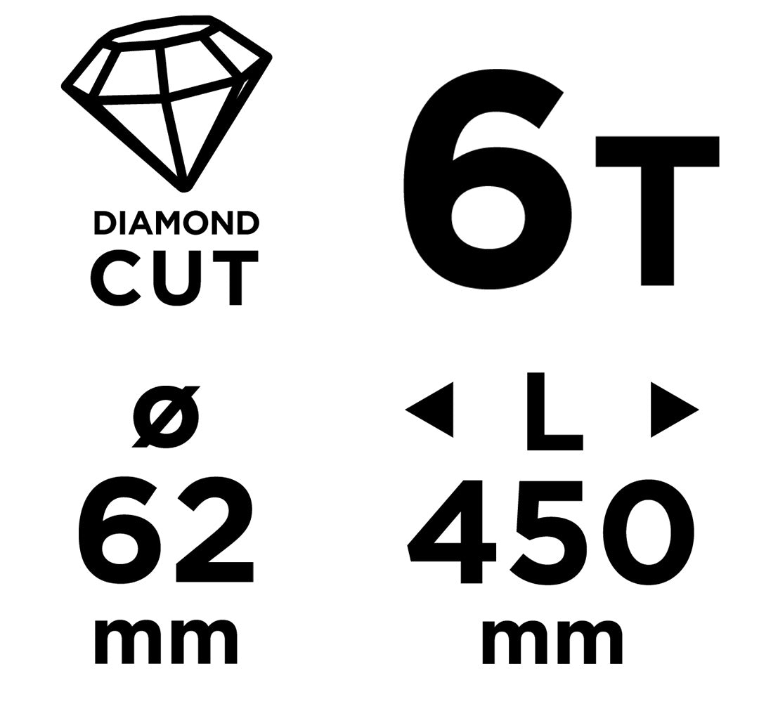 Diamantová vŕtacia píla 58G540 62 × 450 mm × 6T od GRAPHITE nájdeš na naravis.sk