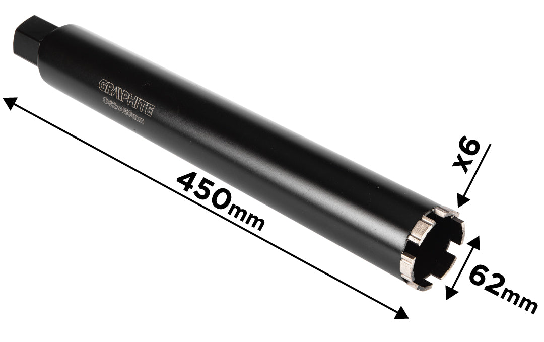 Diamantová vŕtacia píla 58G540 62 × 450 mm × 6T od GRAPHITE nájdeš na naravis.sk