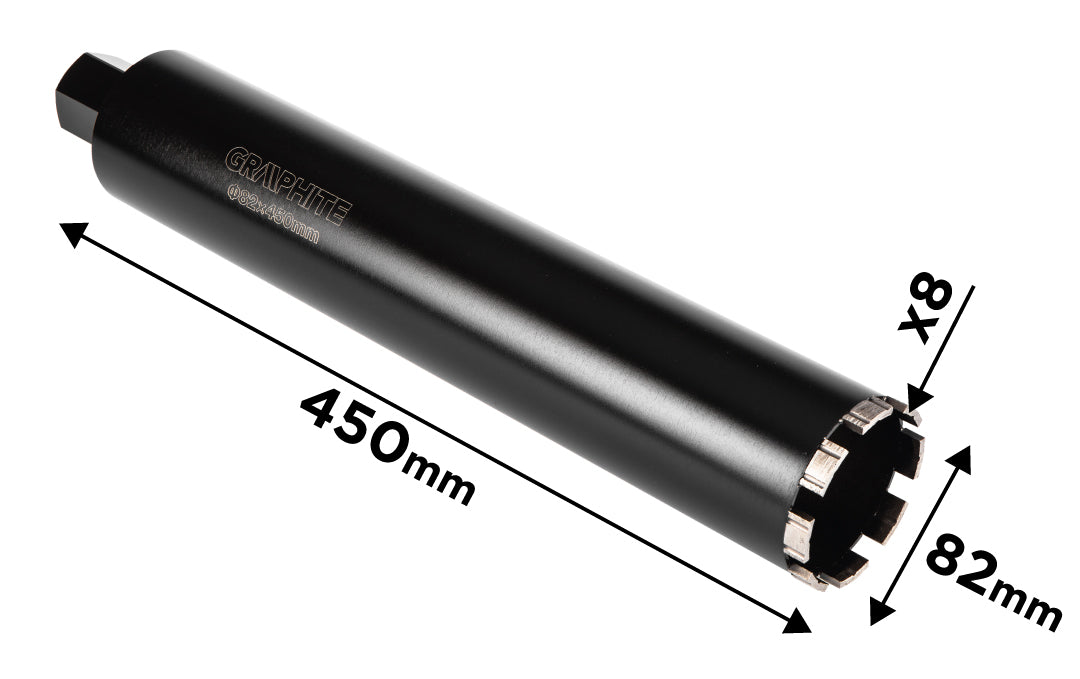 Diamantová vŕtacia píla 58G540 82 × 450 mm × 8T od GRAPHITE nájdeš na naravis.sk