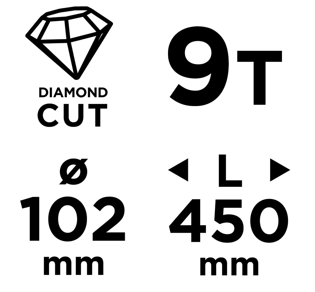 Diamantová vŕtacia píla 58G540 102 × 450 mm × 9T od GRAPHITE nájdeš na naravis.sk