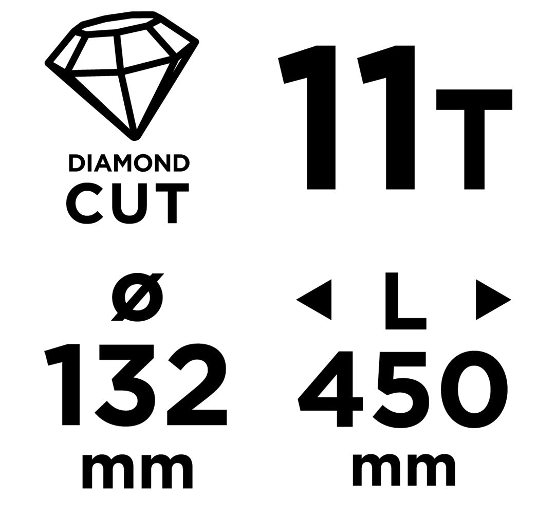 Diamantová vŕtacia píla 58G540 132×450 mm×11T od GRAPHITE nájdeš na naravis.sk