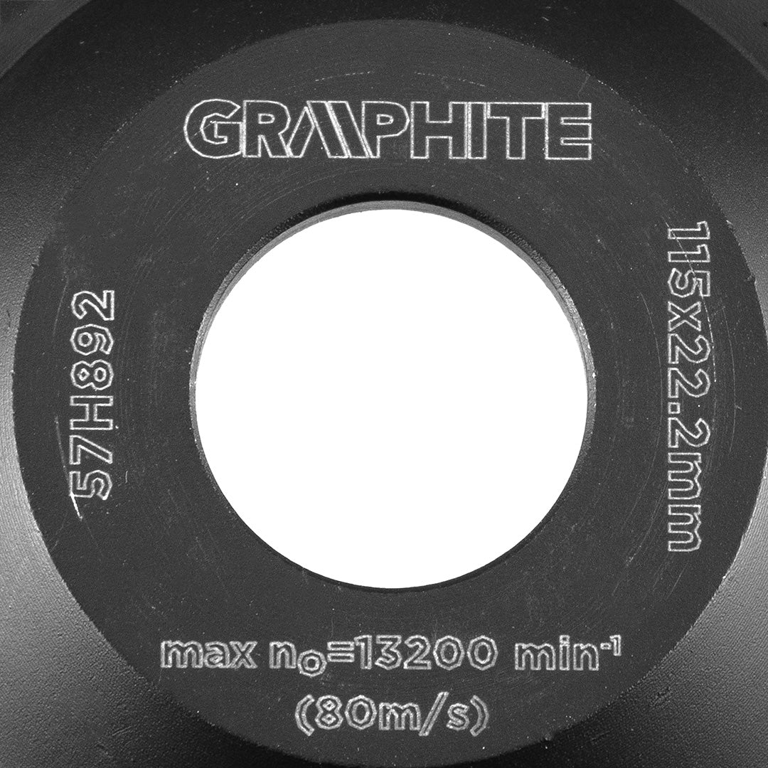 Diamantový brúsny kotúč 115 x 22.2 x 5 mm, segment L od GRAPHITE nájdeš na naravis.sk