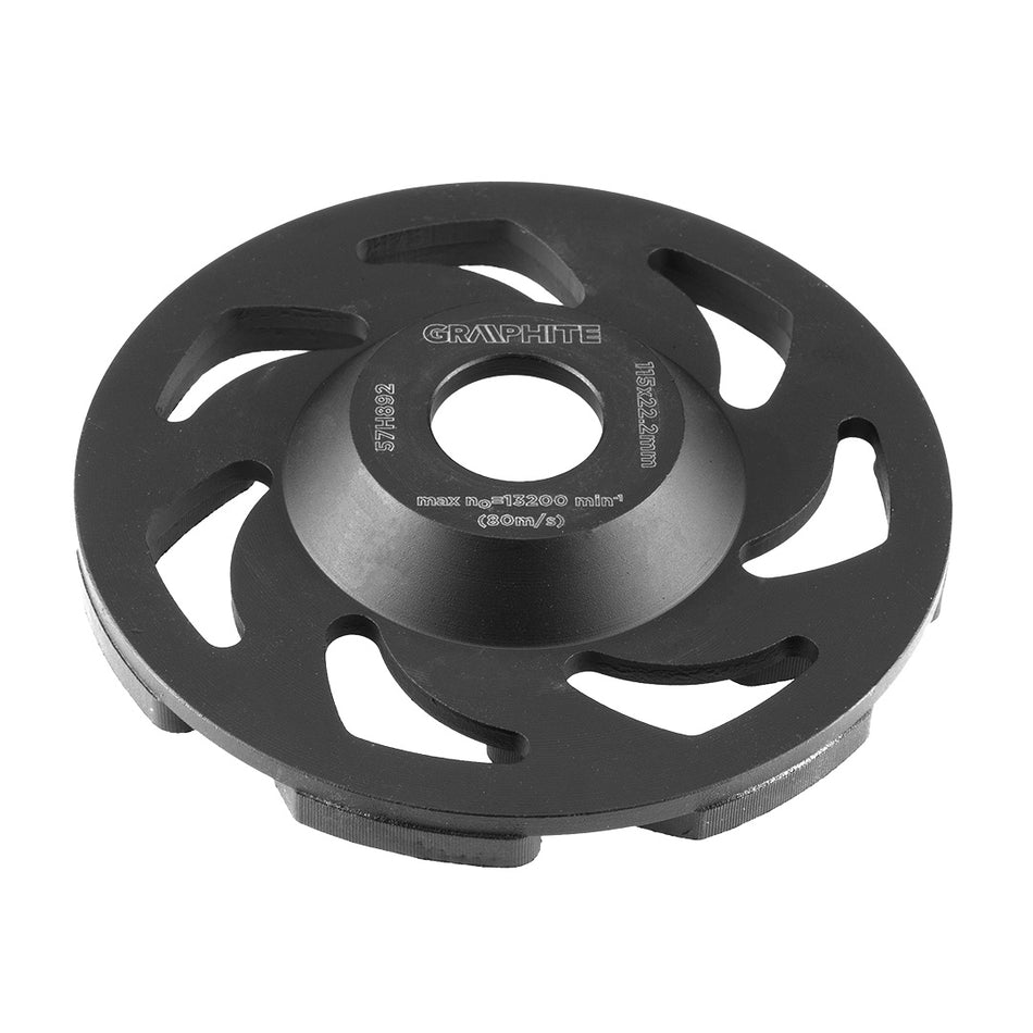 Diamantový brúsny kotúč 115 x 22.2 x 5 mm, segment L od GRAPHITE nájdeš na naravis.sk
