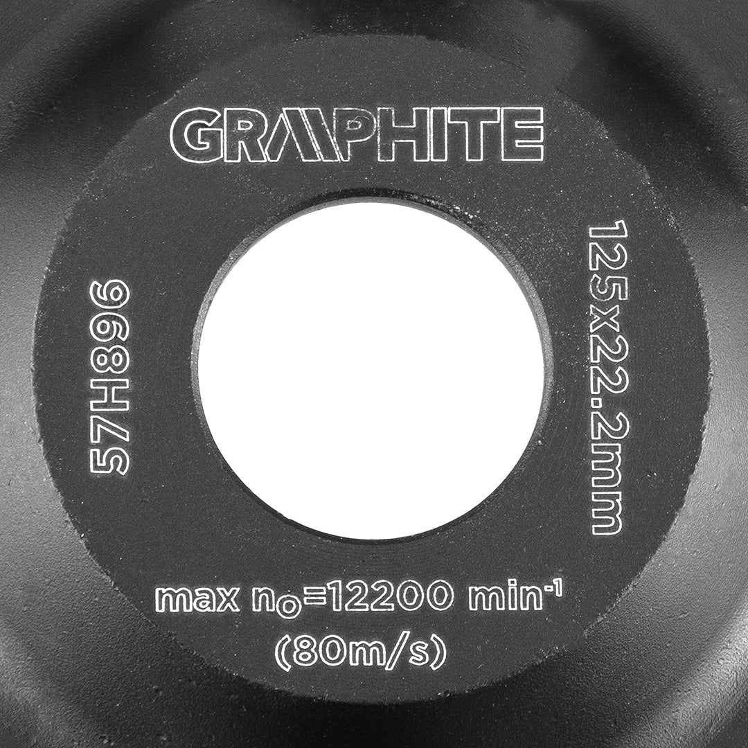 Diamantový brúsny kotúč 125 x 22.2 x 5 mm, pre vysoké zaťaženie od GRAPHITE nájdeš na naravis.sk