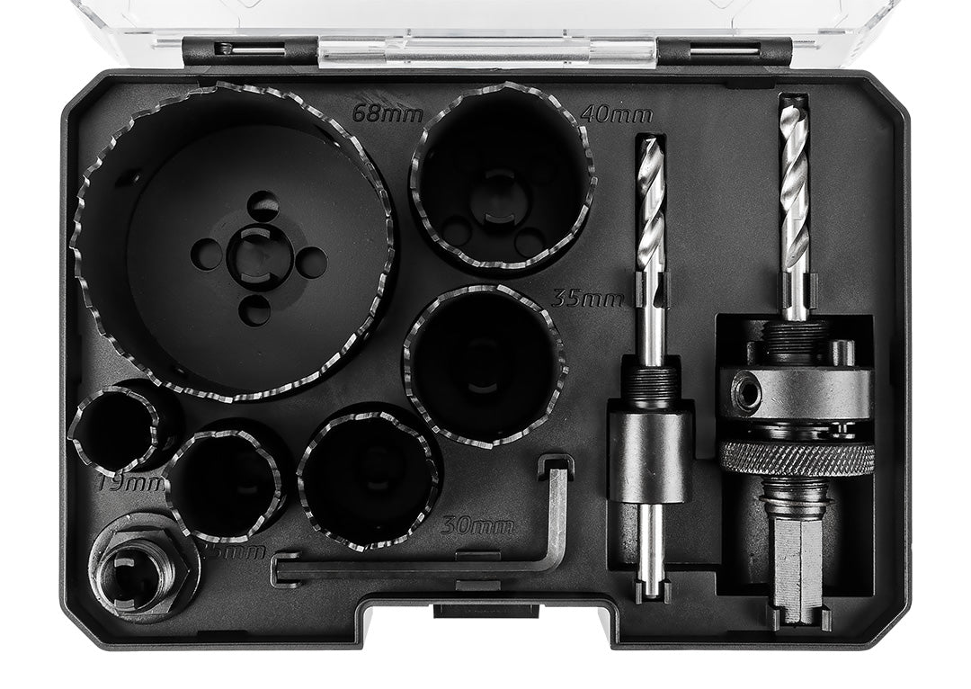 Co8% bimetalové dierovky (19, 25, 30, 35, 40, 68 mm), sada 9 el. od GRAPHITE nájdeš na naravis.sk