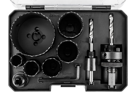 Co8% bimetalové dierovky (19, 25, 30, 35, 40, 68 mm), sada 9 el. od GRAPHITE nájdeš na naravis.sk