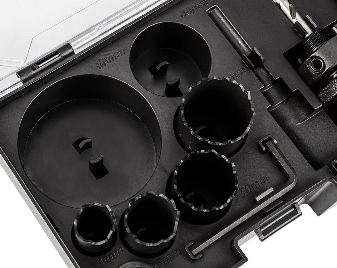 Co8% bimetalové dierovky (19, 25, 30, 35, 40, 68 mm), sada 9 el. od GRAPHITE nájdeš na naravis.sk