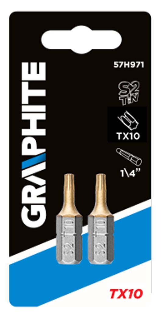 Bity Torx TX10 x 25 mm, 2 ks od GRAPHITE nájdeš na naravis.sk