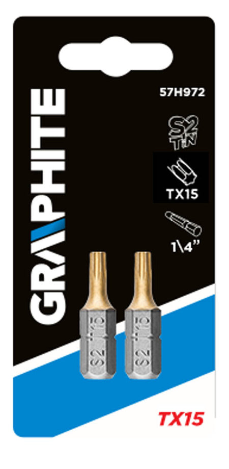 Bity Torx TX15 x 25 mm, 2 ks od GRAPHITE nájdeš na naravis.sk