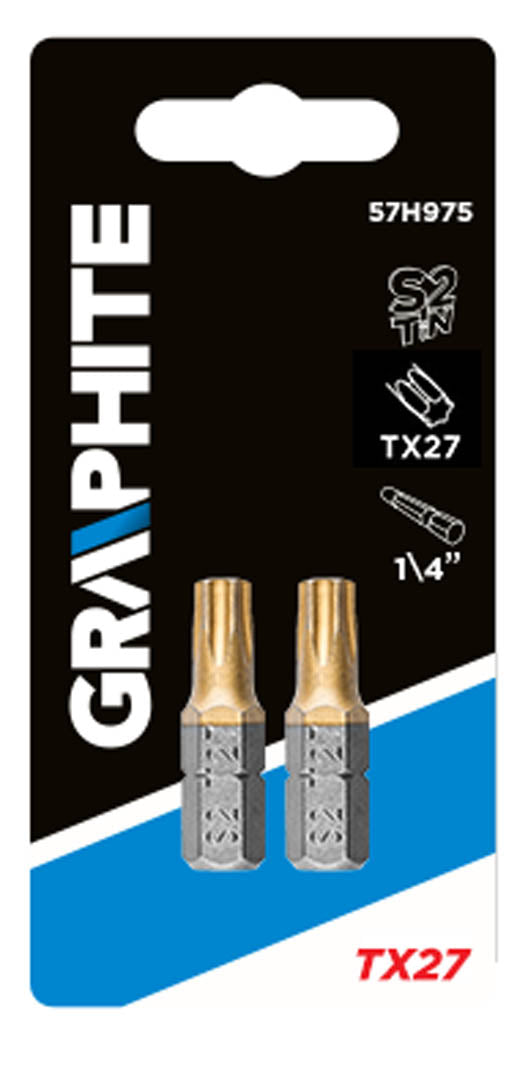 Bity Torx TX27 x 25 mm, 2 ks od GRAPHITE nájdeš na naravis.sk