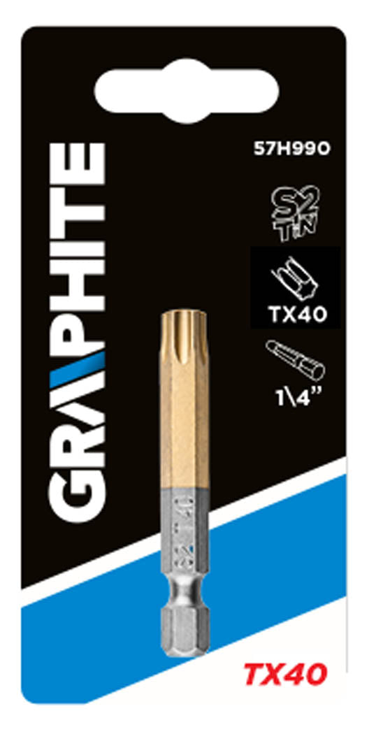 Bity Torx TX40 x 50 mm od GRAPHITE nájdeš na naravis.sk