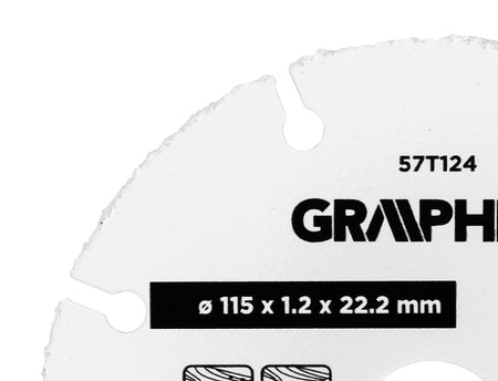 Čepeľ TCT na rezanie dreva s klincami 115 x 1,2 x 22,22 mm od GRAPHITE nájdeš na naravis.sk