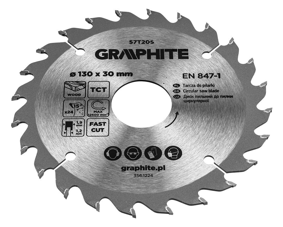 Pilový kotúč, široký, 130 x 30 mm, 24 zubov od GRAPHITE nájdeš na naravis.sk