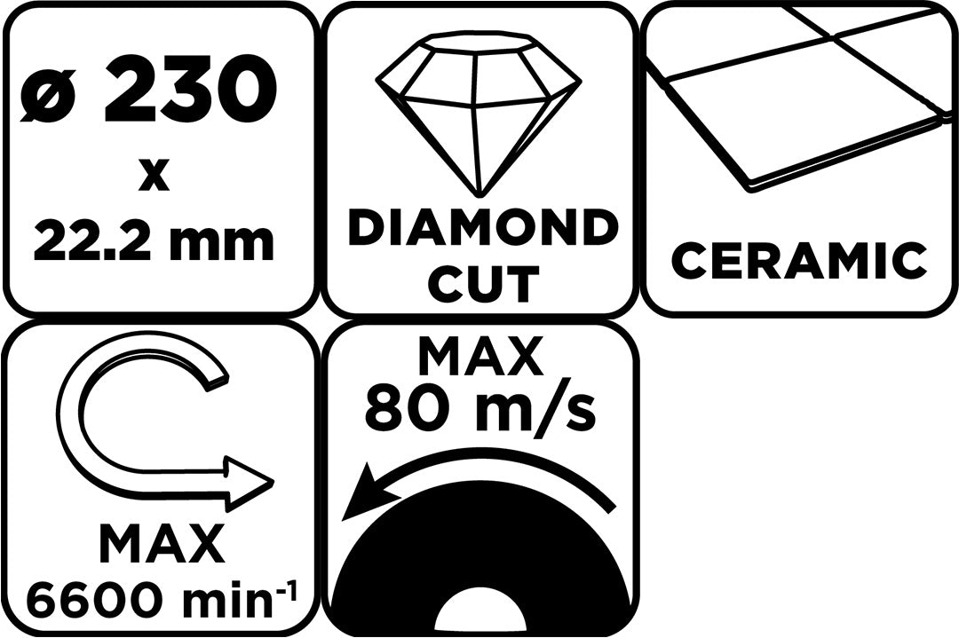 Pevný diamantový rezný kotúč, 230 x 22,2 mm, mokrý od GRAPHITE nájdeš na naravis.sk
