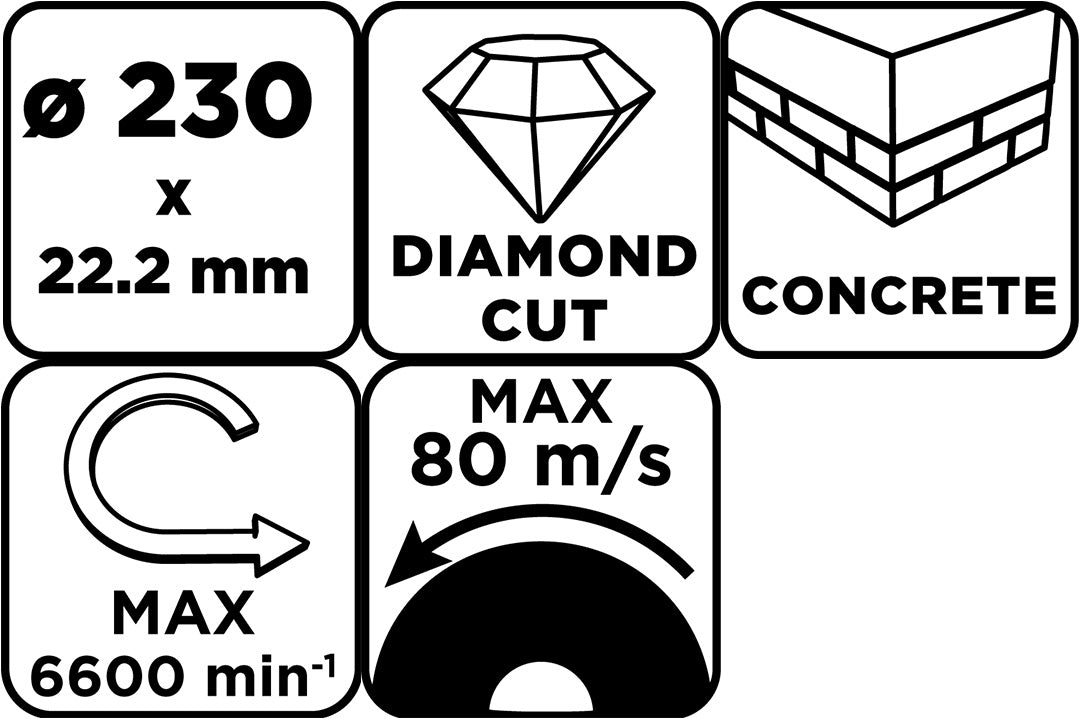 Segmentový diamantový rezný kotúč, 230 x 22,2 mm, suchý od GRAPHITE nájdeš na naravis.sk