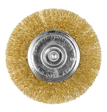 Drôtená kefa na kotúče 100 mm, krimpovaný drôt, mosadzný, so stopkou 6 mm od GRAPHITE nájdeš na naravis.sk