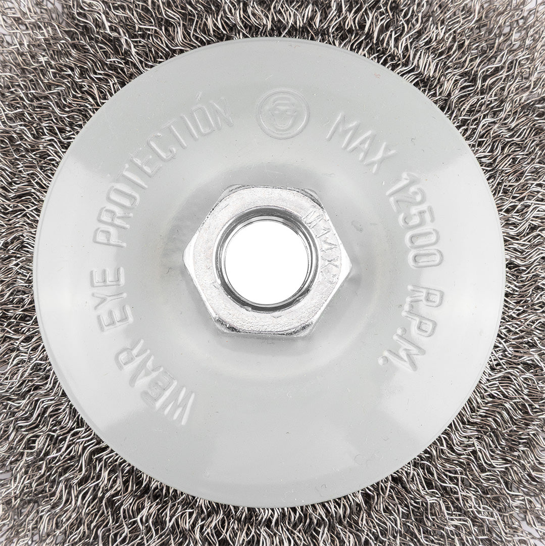 Drôtená kefa 125 mm, lisovaný drôt, oceľ, M14 od GRAPHITE nájdeš na naravis.sk