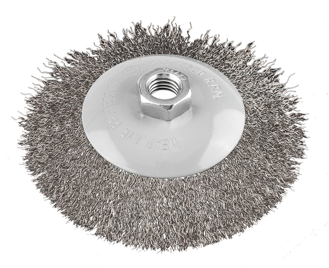 Drôtená kefa 125 mm, lisovaný drôt, oceľ, M14 od GRAPHITE nájdeš na naravis.sk