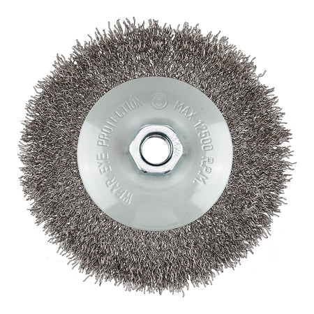 Drôtená kefa 125 mm, lisovaný drôt, oceľ, M14 od GRAPHITE nájdeš na naravis.sk