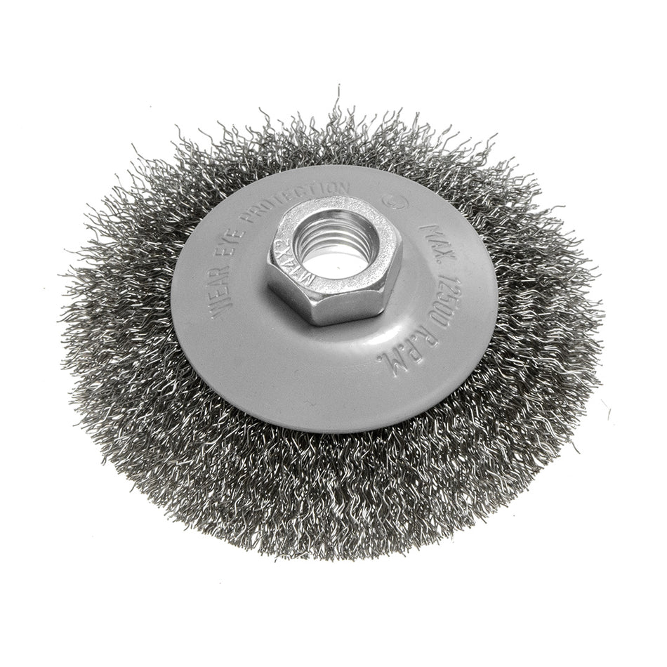 Drôtená kefa 100 mm, lisovaný drôt, oceľ, M14 od GRAPHITE nájdeš na naravis.sk