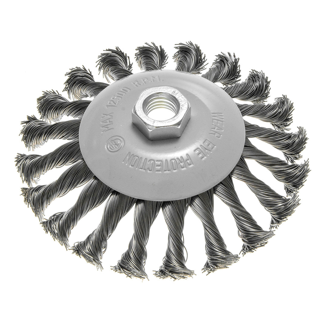 Drôtená kefa 125 mm, krútený drôt, oceľ M14 od GRAPHITE nájdeš na naravis.sk